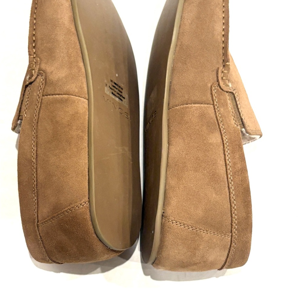 VINCE Men’s Tan Loafers NEW Suede Faux Fur 10 - Picture 3 of 6